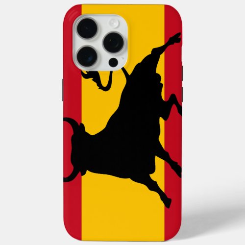 Spanish flag with bull iPhone 15 pro max case