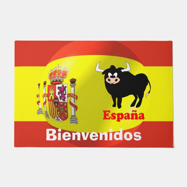 Spanish Flag With Bull Doormat (Front)