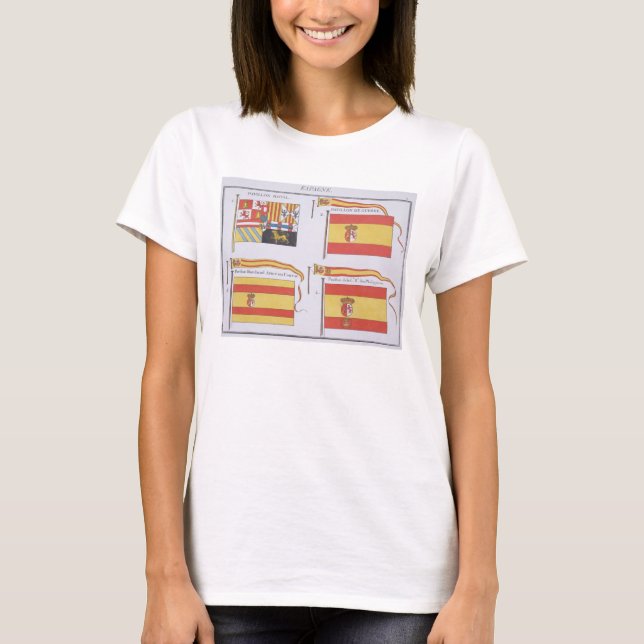 Spanish Flags, from a French book of Flags, c.1819 T-Shirt (Front)