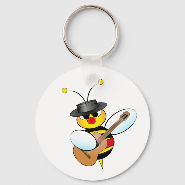 Spanish Flamenco bee Keychain (Front)
