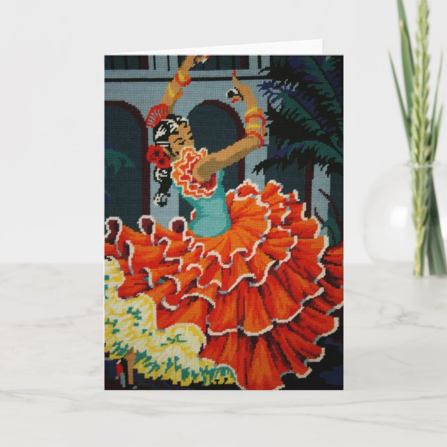 Spanish Flamenco Dancer Card (Front)