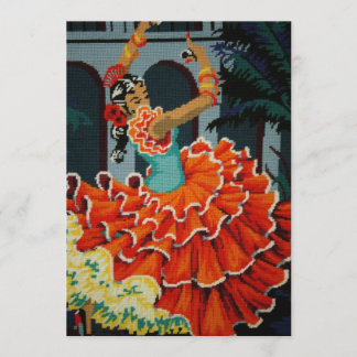 Spanish Flamenco Dancer Invitation