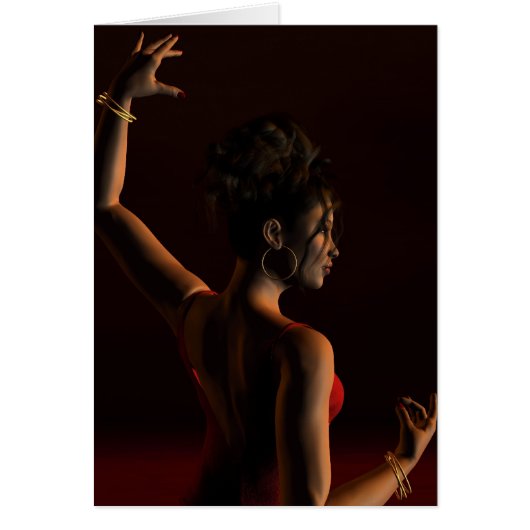 Spanish Flamenco Dancer on a Dark Stage (Front)