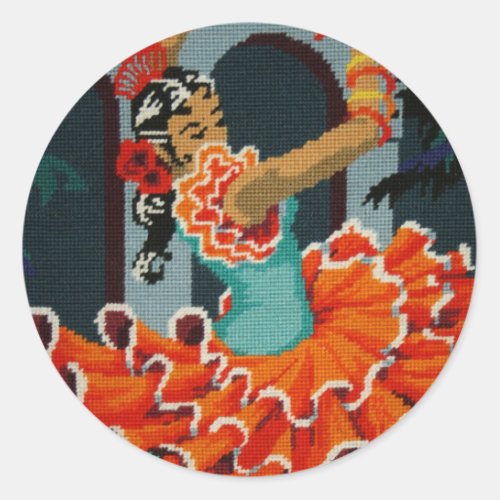 Spanish Flamenco Dancer Sticker