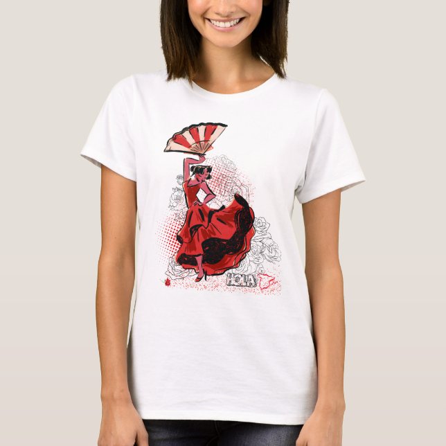 Spanish flamenco dancer T-Shirt (Front)