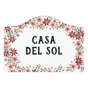 Spanish Floral  House Sign