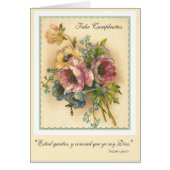 Spanish Floral Rosary Birthday Religious Scripture (Front)