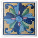 Spanish Flower Design Tile<br><div class="desc">Flower design tile from Sevilla, Spain</div>