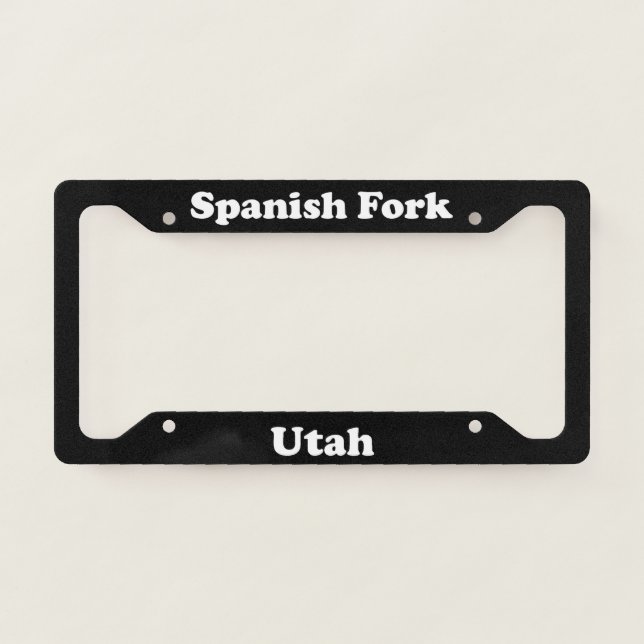 Spanish Fork UT - LPF License Plate Frame (Front)