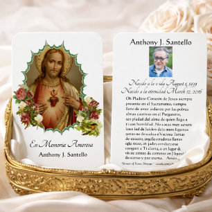 Spanish Funeral Catholic Jesus Memorial Prayer