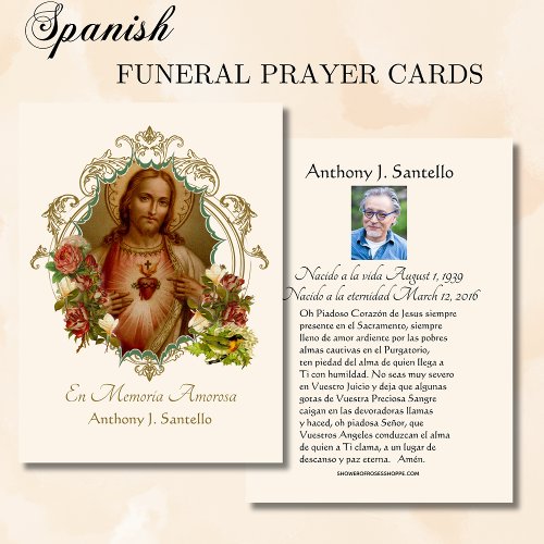 Spanish Funeral Catholic Jesus Memorial Prayer