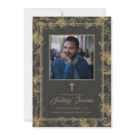 Spanish Funeral Program Gold Vine Memorial Card Spanish Funeral Program Gold Vine Memorial Card