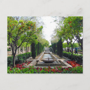 Spanish Garden Fountain Postcard