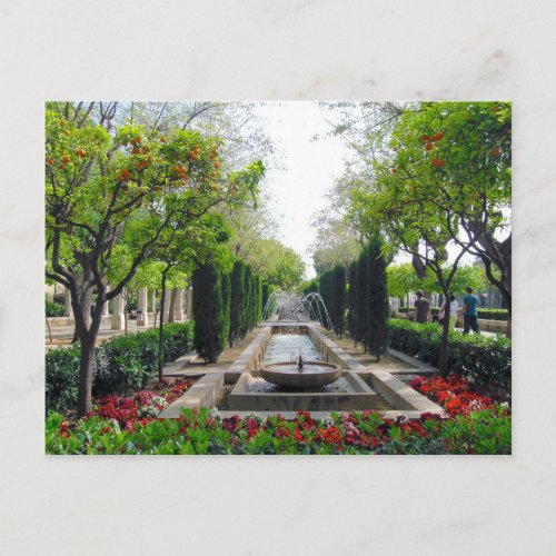 Spanish Garden Fountain Postcard