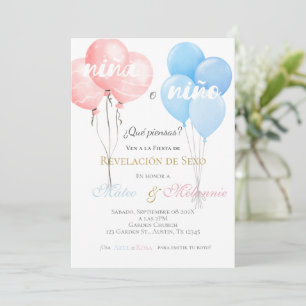 Spanish Gender Reveal Invitation