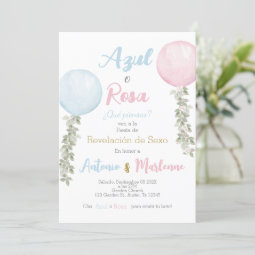 Spanish Gender Reveal Invitation | Zazzle