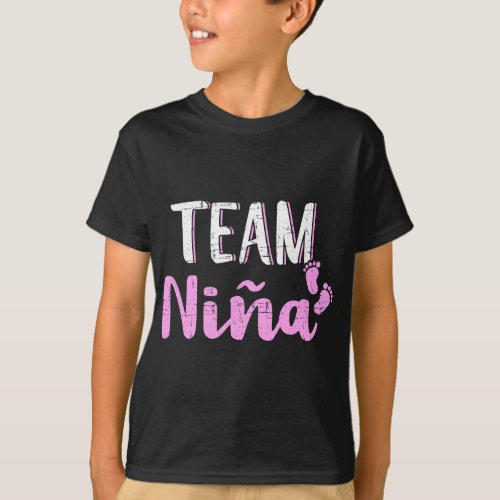 Spanish gender reveal team nia girl mexican baby  T_Shirt