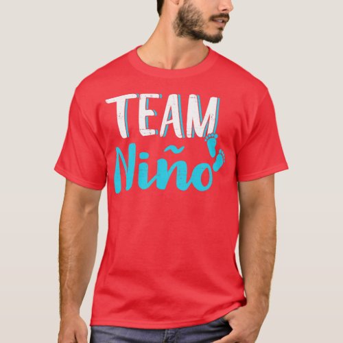 Spanish gender reveal team nio boy mexican baby pa T_Shirt