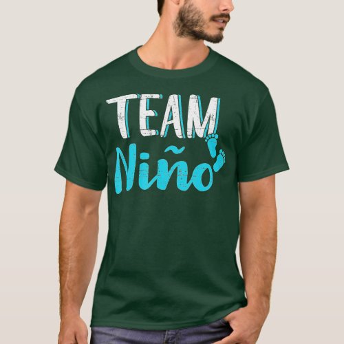 Spanish gender reveal team nio boy mexican baby pa T_Shirt