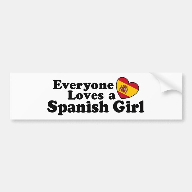 Spanish Girl Bumper Sticker (Front)