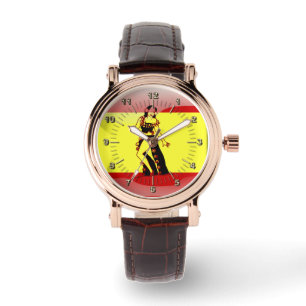Spanish glossy flag watch