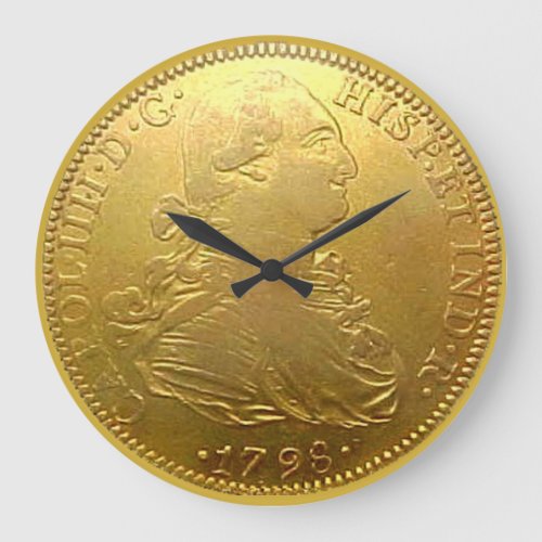 Spanish Gold Doubloon Kitchen Clock