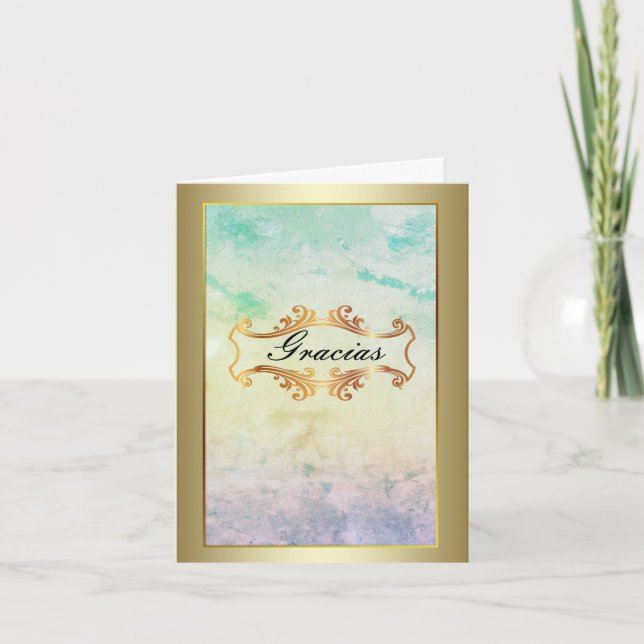Spanish: “Gracias” Thank you card (Front)