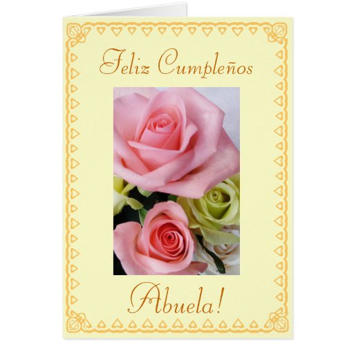 Spanish: Grandmas's birthday Cumpleanos / Abuela Card | Zazzle