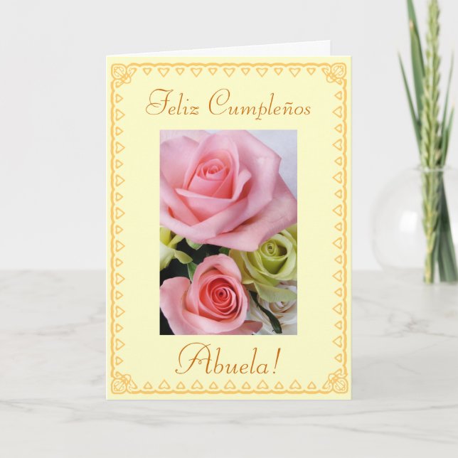 Spanish: Grandmas's Cumpleanos / Abuela Card (Front)