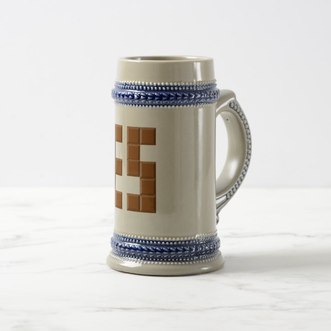 SPANISH Gray/Blue Beer Stein (Front Right)