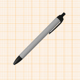 Spanish Gray Solid Color Black Ink Pen
