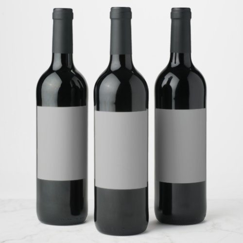 Spanish Gray Solid Color Wine Label