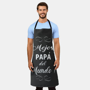Spanish Greatest Father in the World Logo T-Shirt Apron