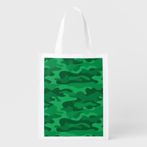 Spanish Green Monocolor Camo Grocery Bag