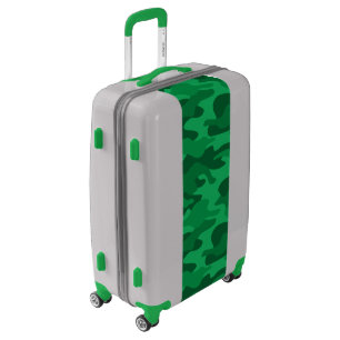 Spanish Green Monocolor Camo Luggage