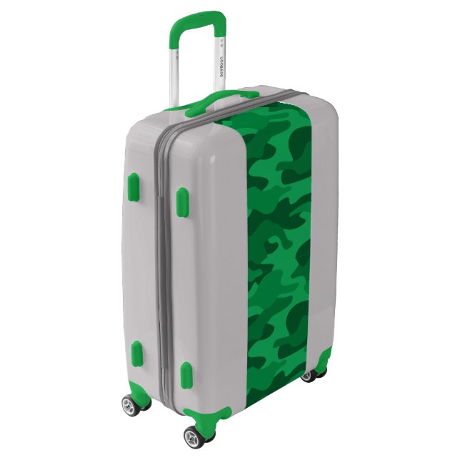 Spanish Green Monocolor Camo Luggage (Rotated Left)