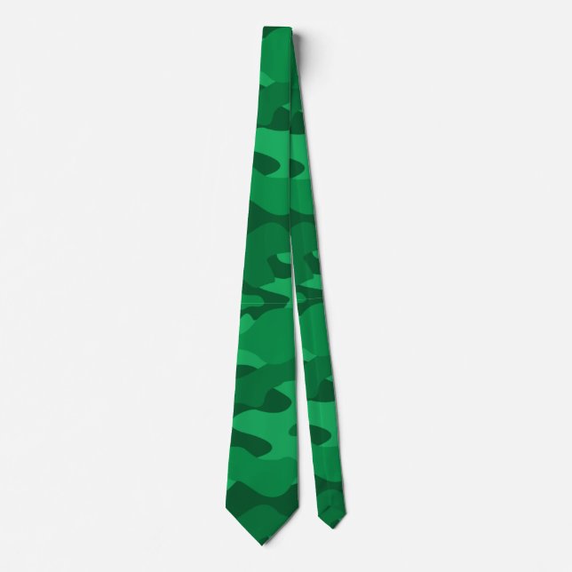 Spanish Green Monocolor Camo Neck Tie (Front)