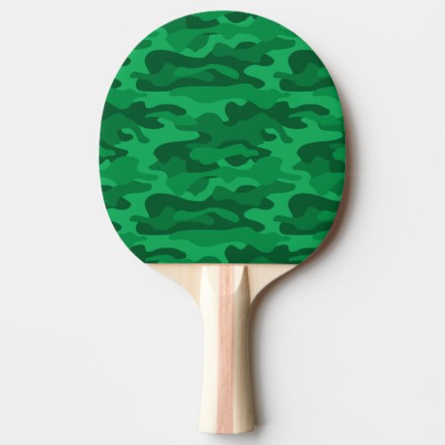 Spanish Green Monocolor Camo Ping Pong Paddle