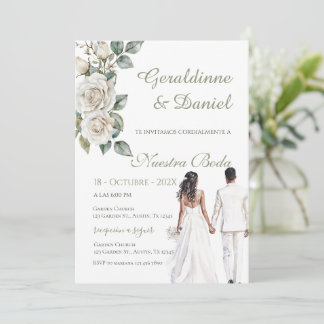 Spanish Greenery Wedding Invitation