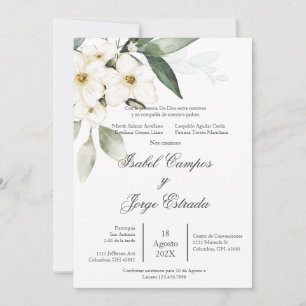 Spanish Greenery Wedding Invitation