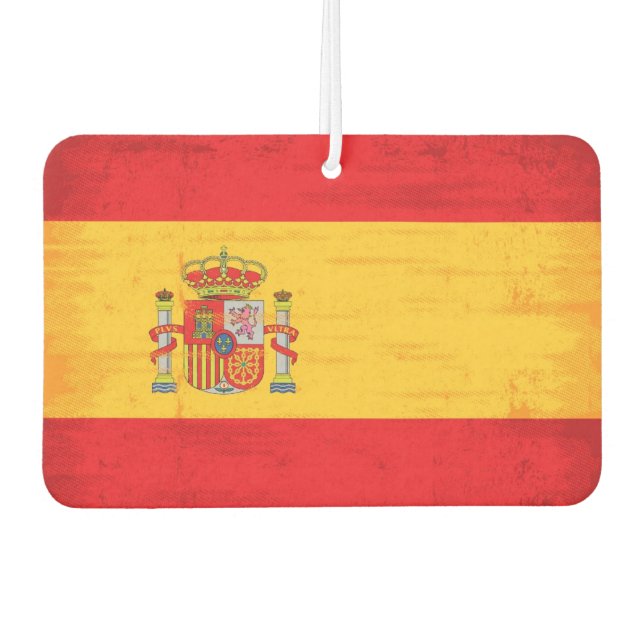 Spanish grunge flag air freshener (Front)