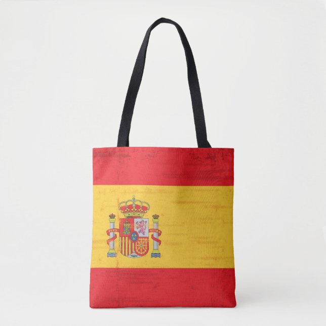 Spanish grunge flag tote bag (Front)