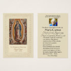 Spanish Guadalupe Mary Funeral Prayer  Holy Card