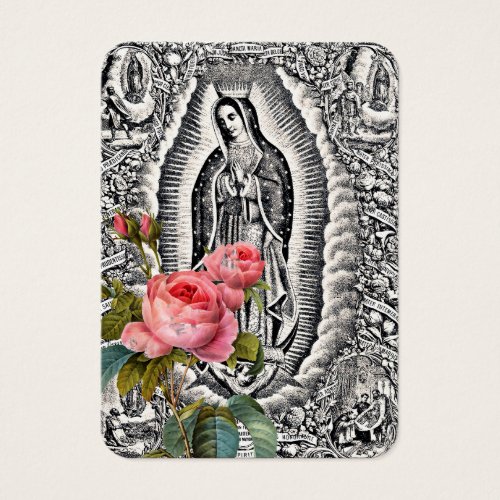 Spanish Guadalupe Mary Funeral Prayer  Holy Card