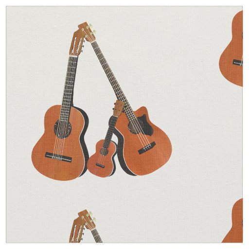 Spanish Guitar Acoustic Bass and Ukulele Fabric