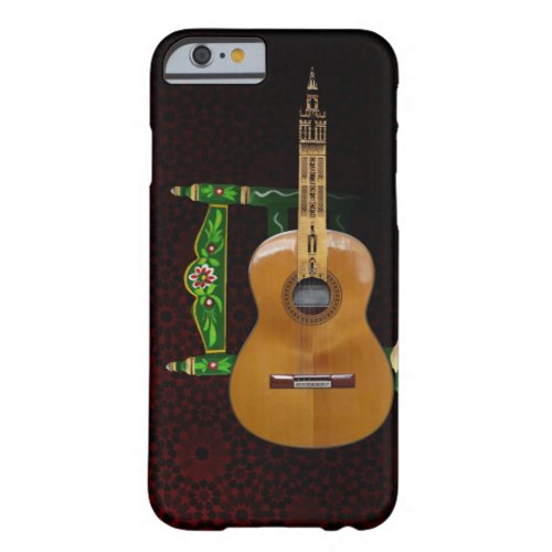 Spanish guitar with Giralda of Seville and chair Barely There iPhone 6 Case