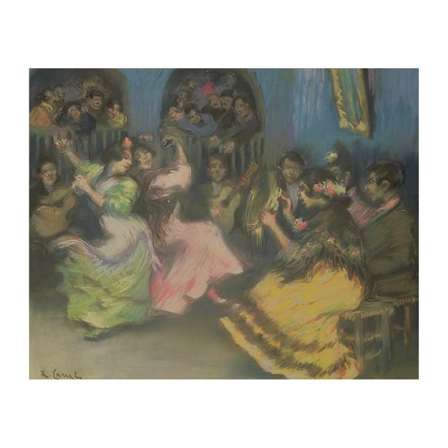 Spanish Gypsy Dancers, 1898 Wood Wall Art (Front)