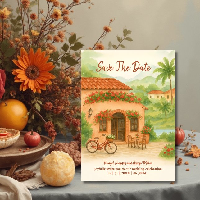 Spanish Hacienda Destination wedding Save the Date Invitation (Creator Uploaded)