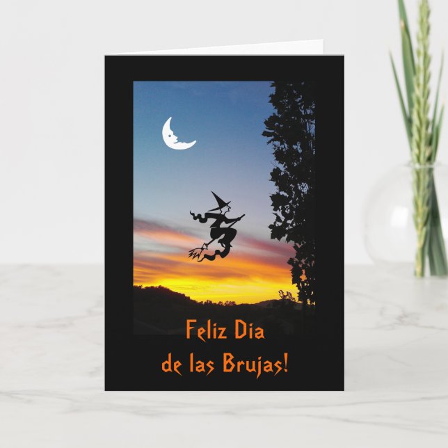 Spanish: Haloween Dia de las Brujas Card (Front)