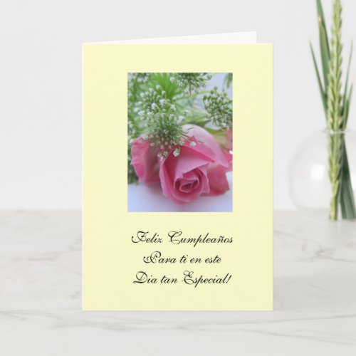 Spanish Happy Birthday Feliz Cumpleanos Card